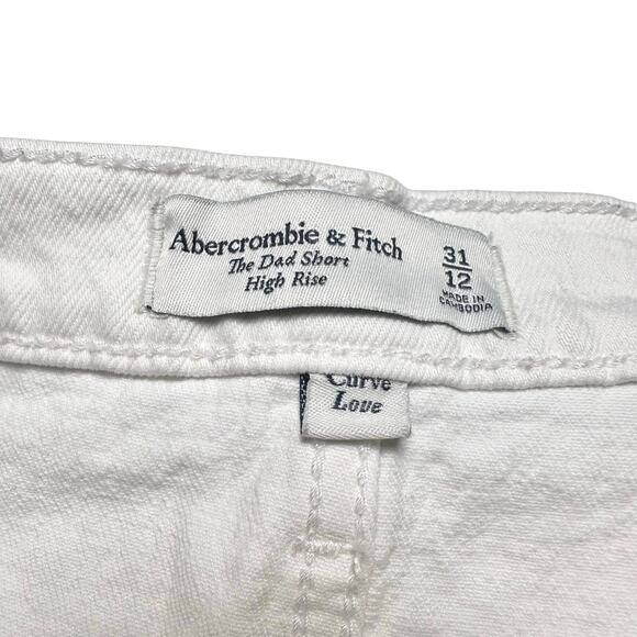 Abercrombie & Fitch White Jean Shorts - Picture 7 of 16